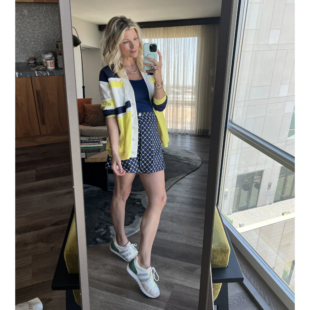 Tennis Cardigan - Yellow Colorblock - Image 11