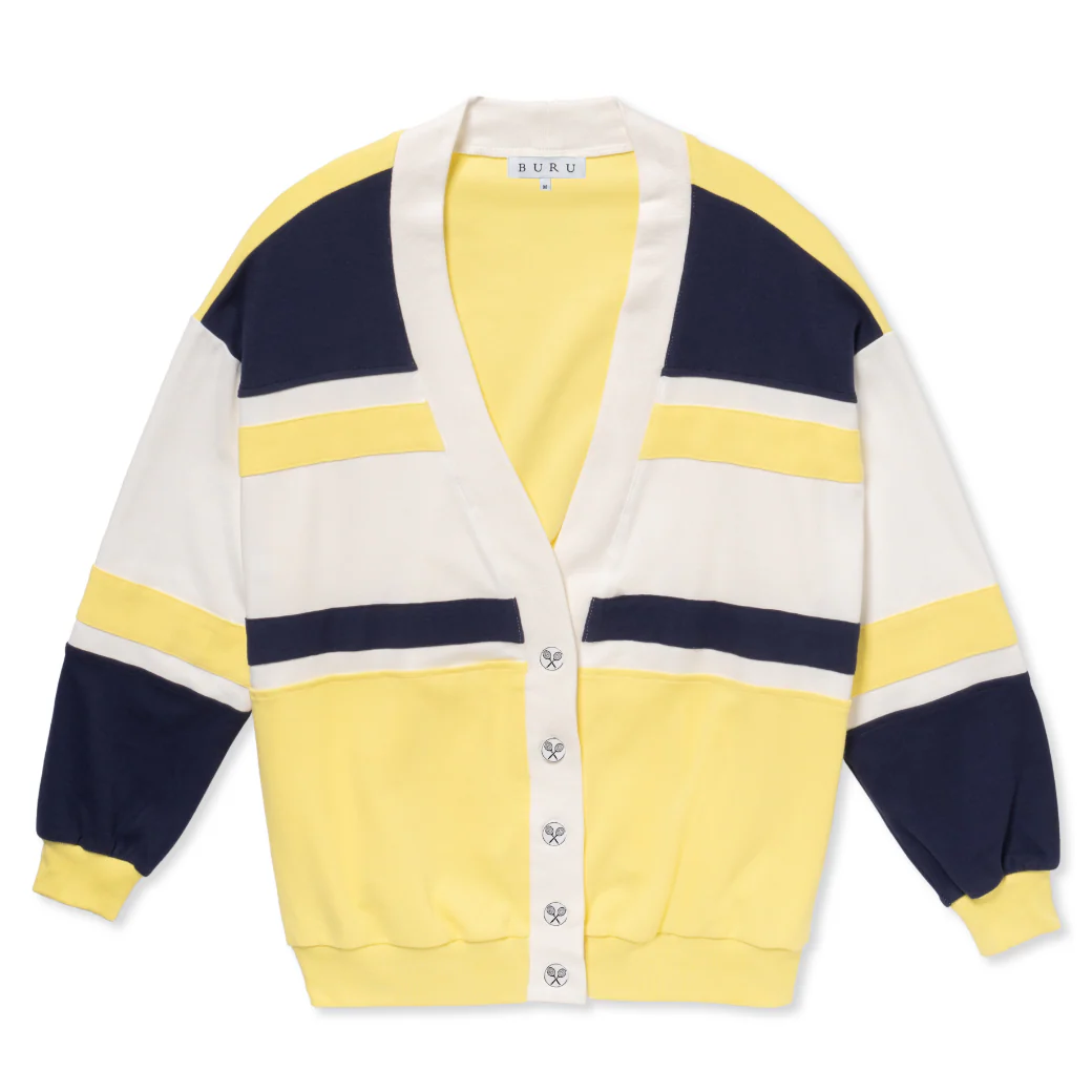 Tennis Cardigan - Yellow Colorblock - Image 12