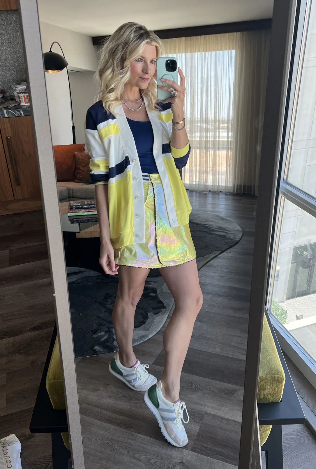 Tennis Cardigan - Yellow Colorblock - Image 5
