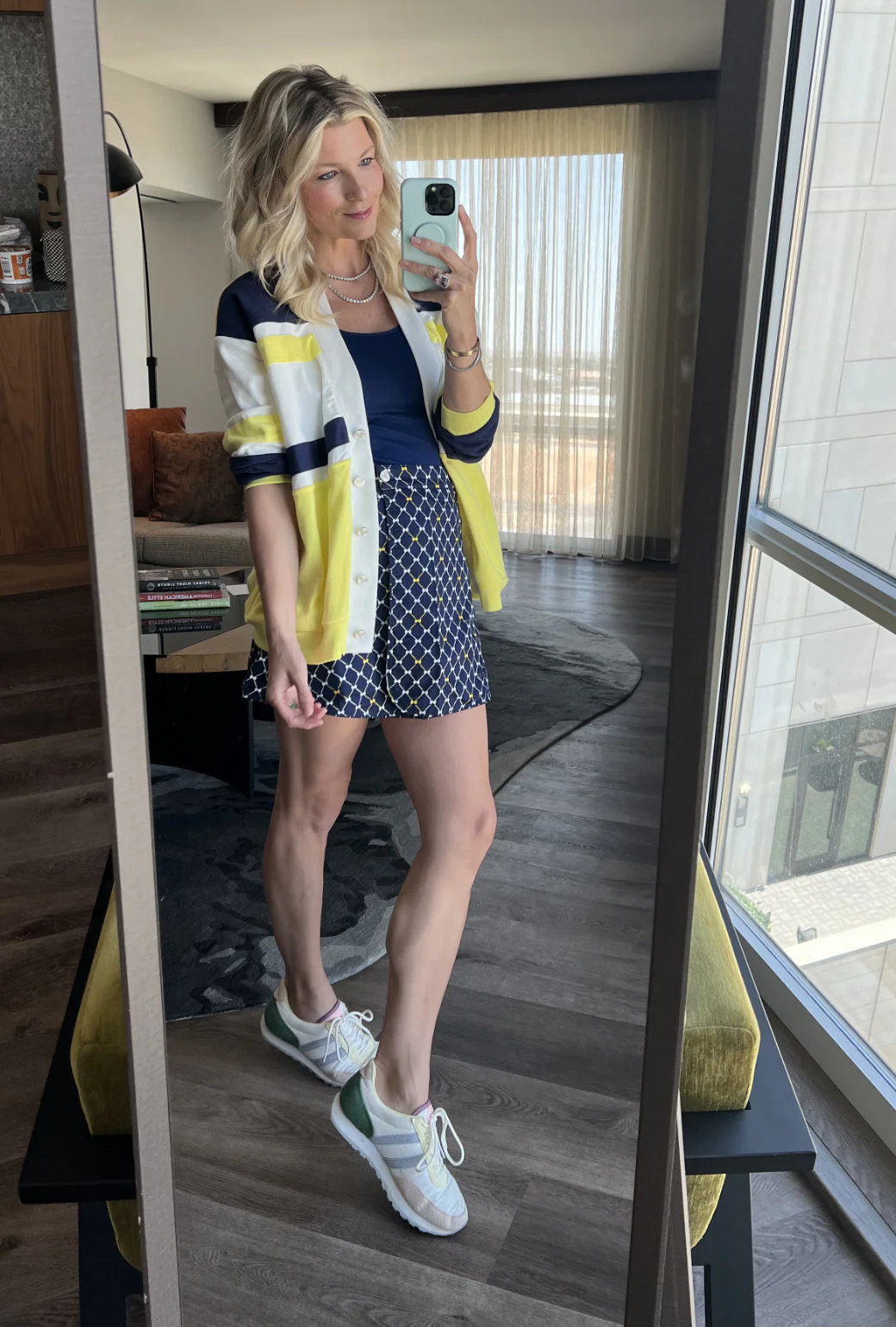 Tennis Cardigan - Yellow Colorblock - Image 6