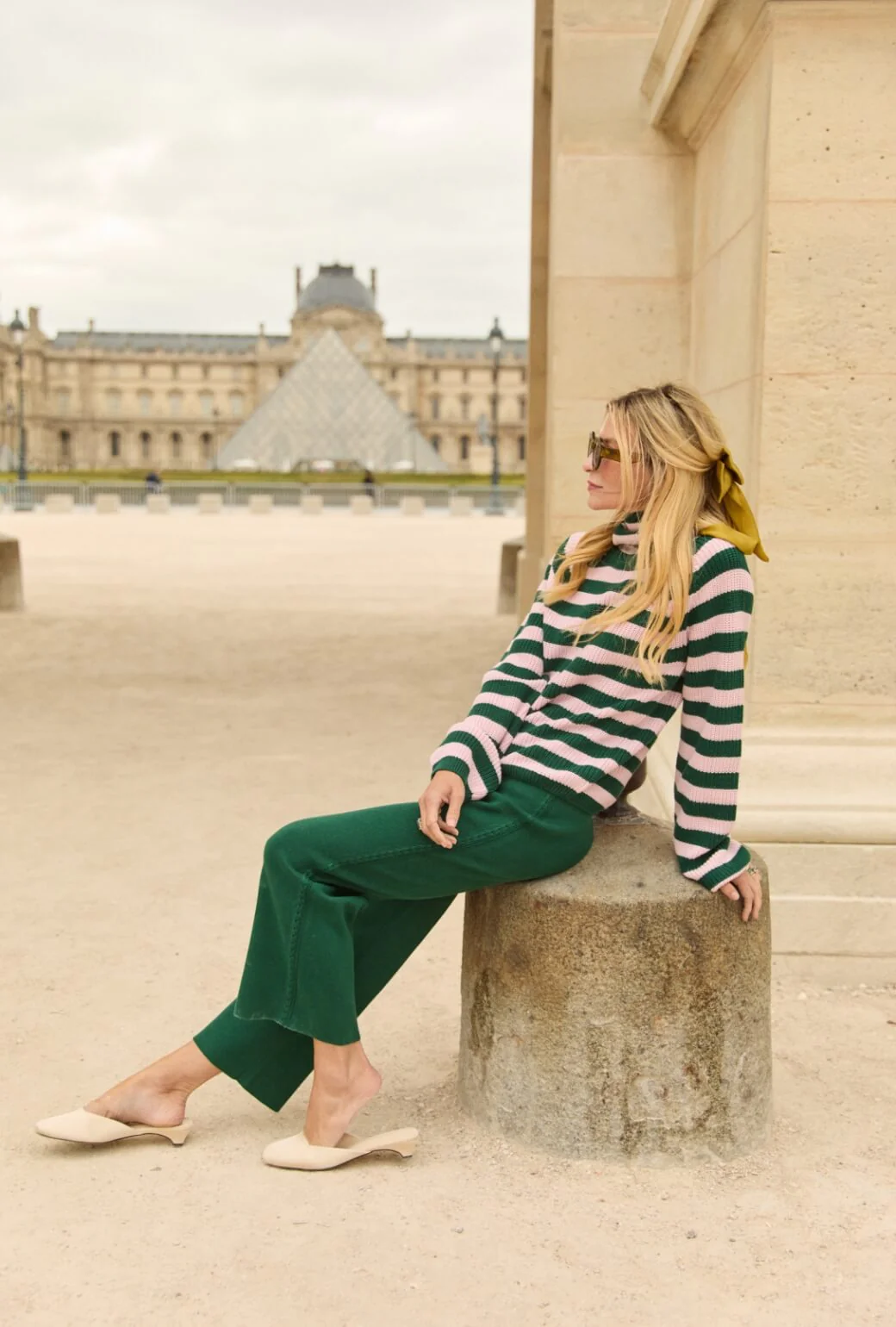 The Bee Pant - BURU Deep Green Knit - Image 2