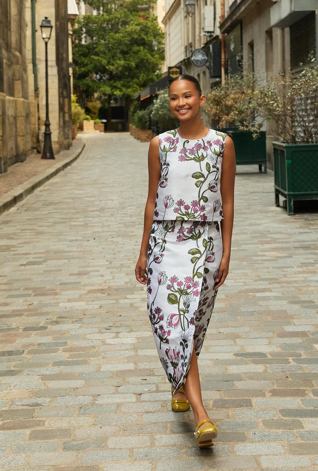 The Betsey Top - Pewter Vines - Image 2