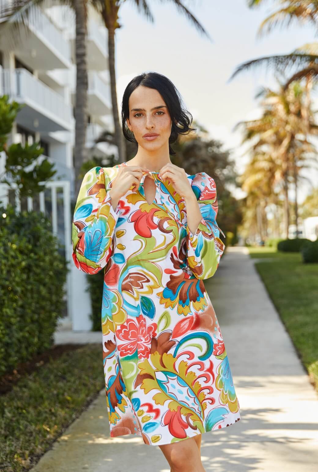 The CZ Shift Dress - Graffiti Floral - Image 7