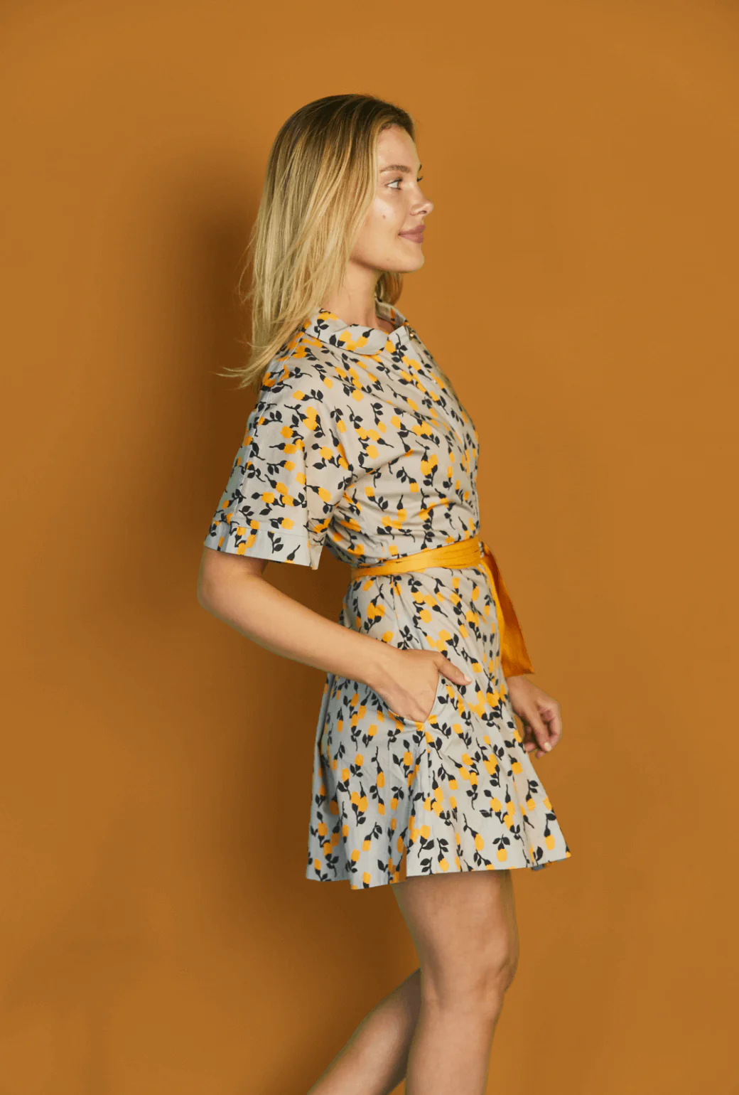 The Donna Day Gown MINI - Persimmon Floral - Image 4