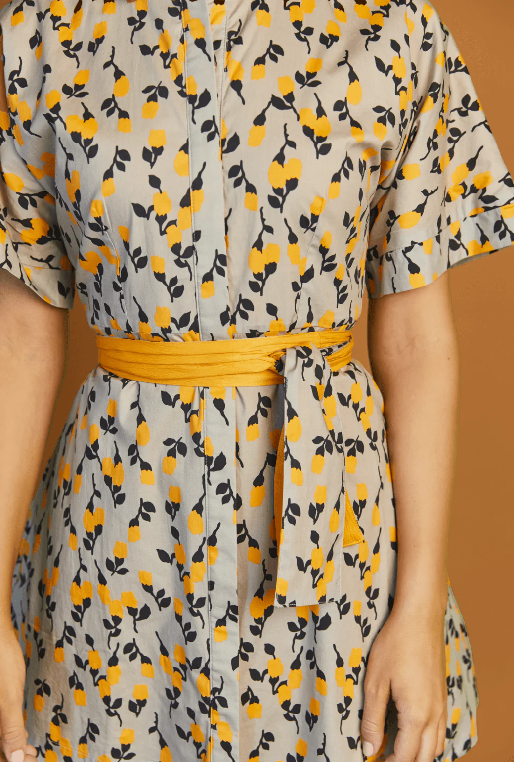 The Donna Day Gown MINI - Persimmon Floral - Image 5