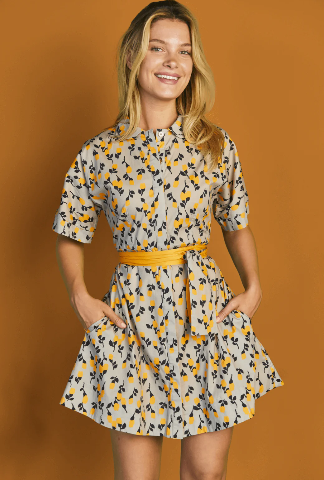 The Donna Day Gown MINI - Persimmon Floral - Image 7