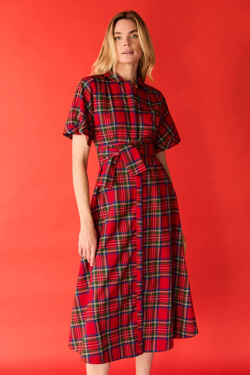 The Donna Day Gown - shimmer tartan