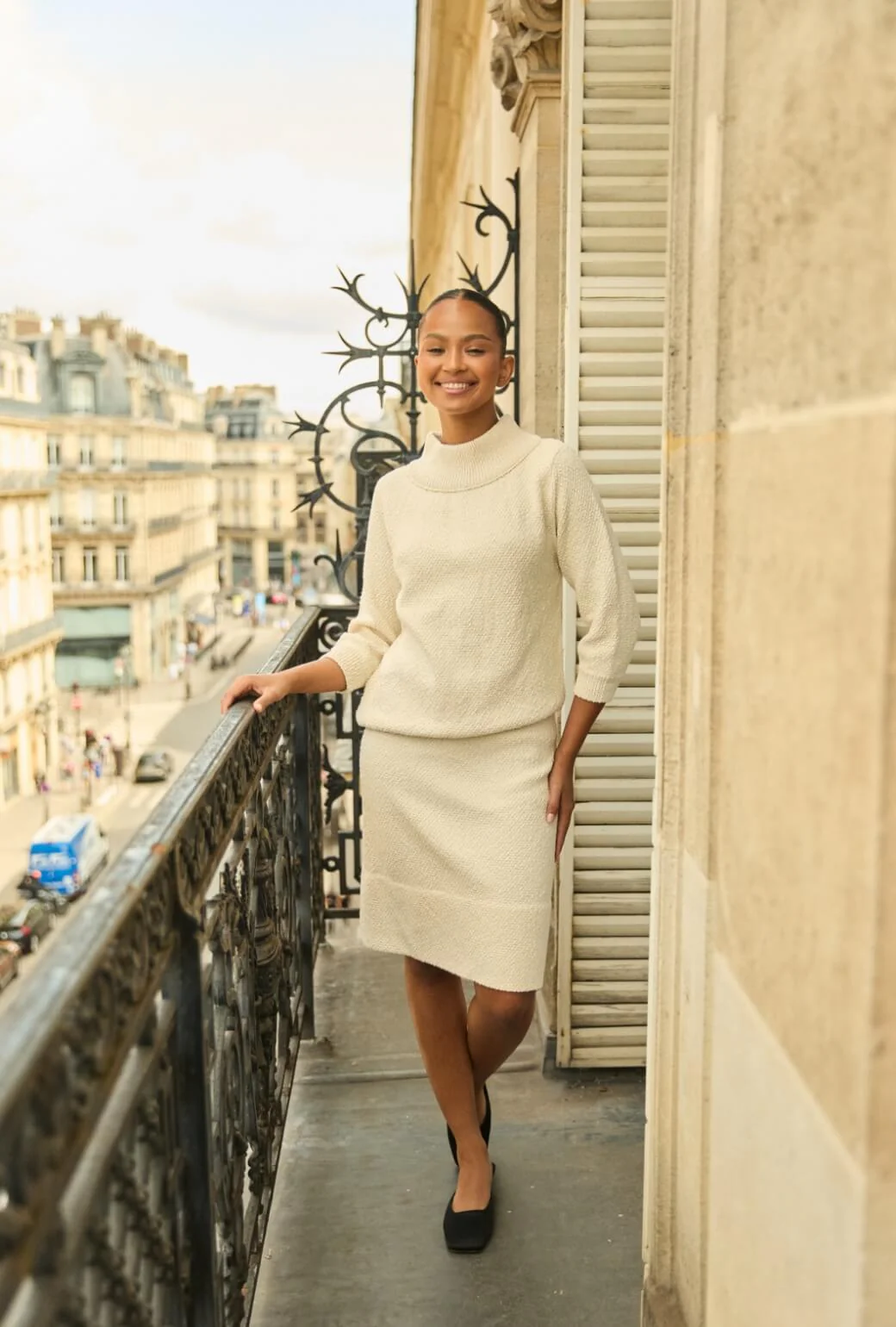 The Madison Skirt - Ivory Knit - Image 5