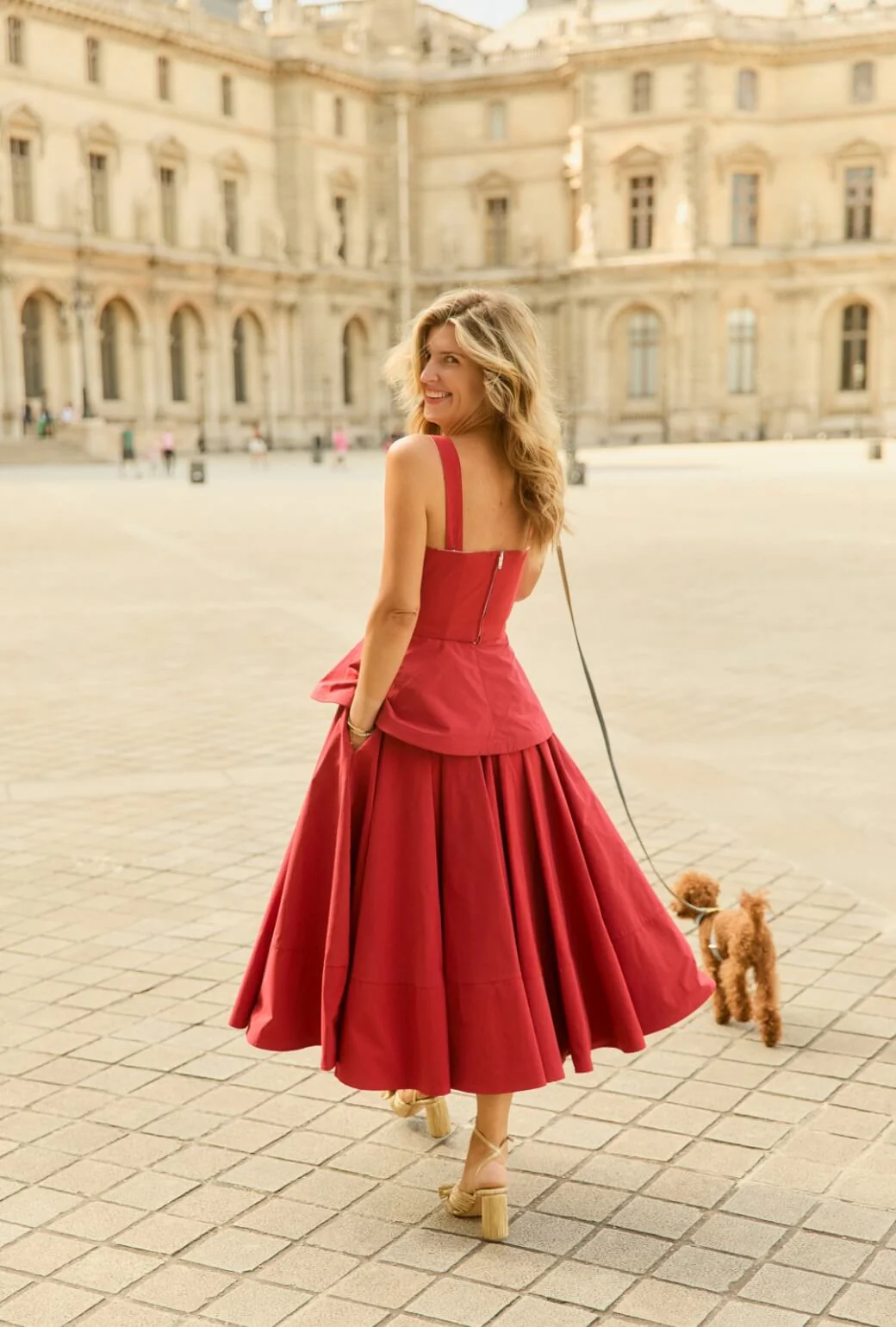 The Peplum Bustier - Red Taffeta - Image 3