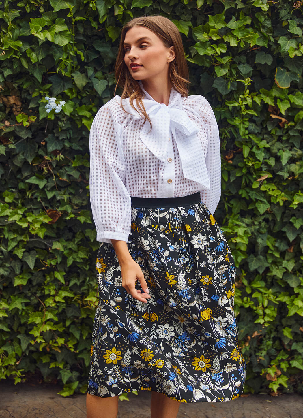The Reed Skirt - Bouquet Brocade - Image 4