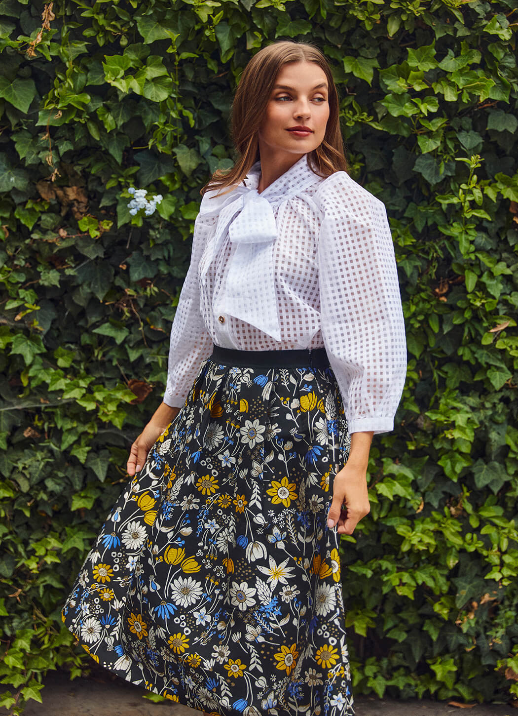 The Reed Skirt - Bouquet Brocade - Image 5