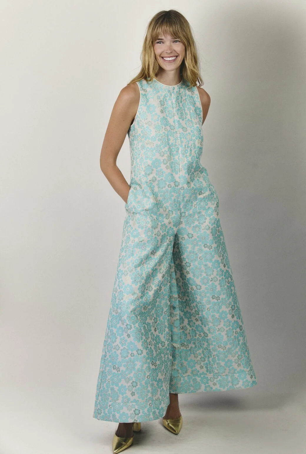 The Royale Jumpsuit - Aqua Brightline - Image 3