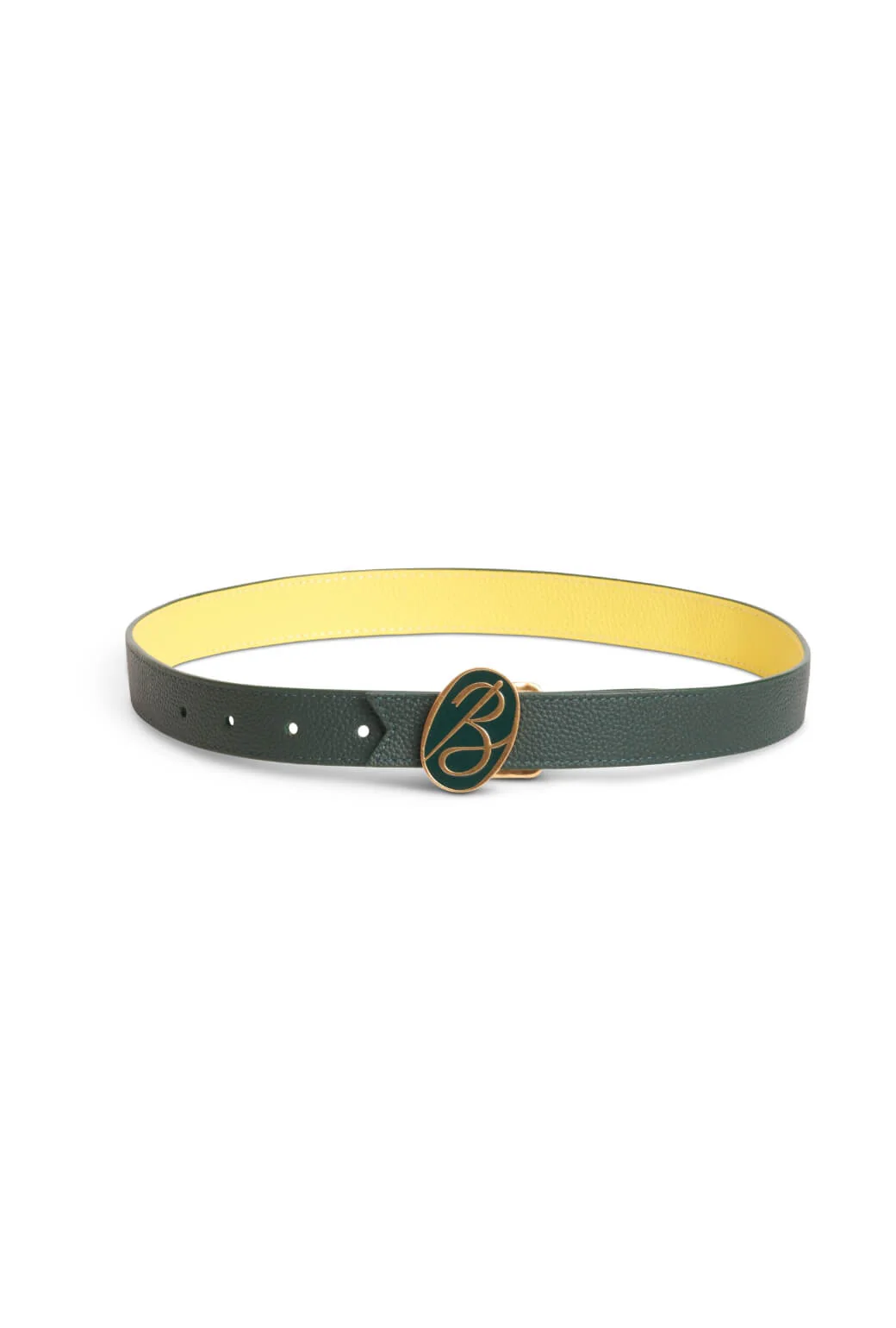 The Signature Reversible Belt - Deep Green & Chartreuse - Image 5