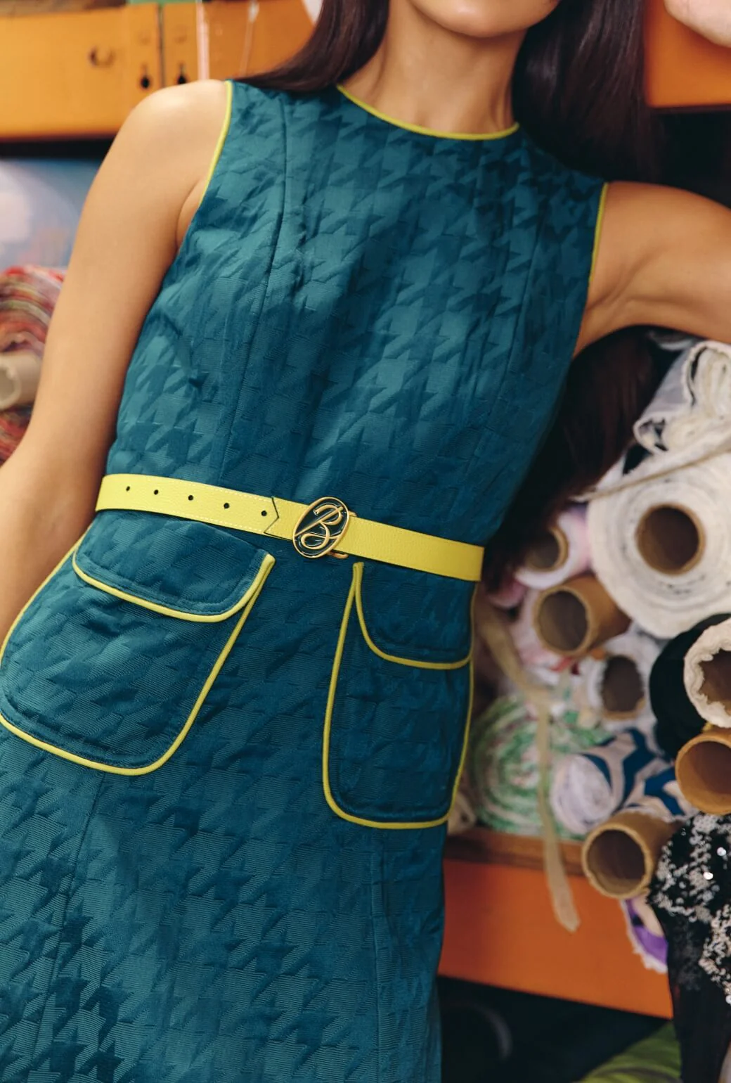The Signature Reversible Belt - Deep Green & Chartreuse - Image 6