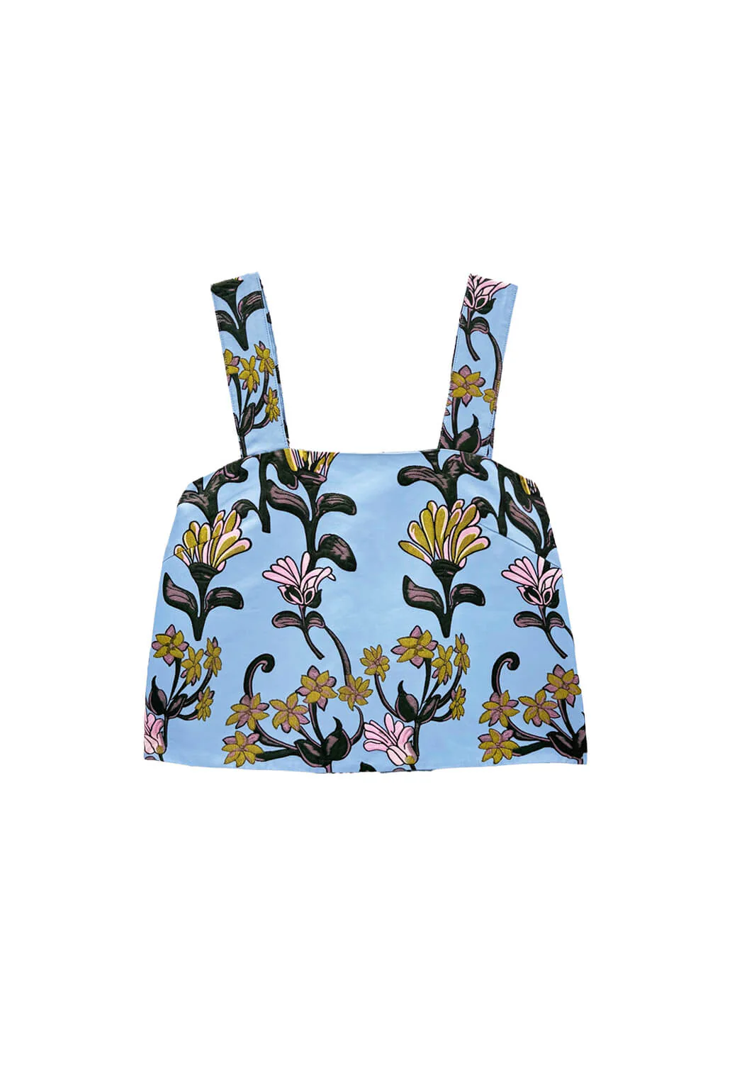 The Slim Top - Powder Blue Vines - Image 4