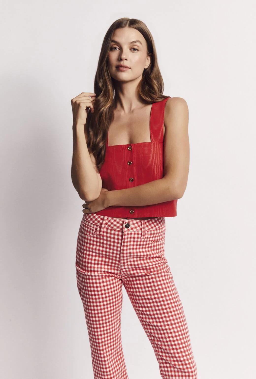 The Slim Top - Red Moiré - Image 6