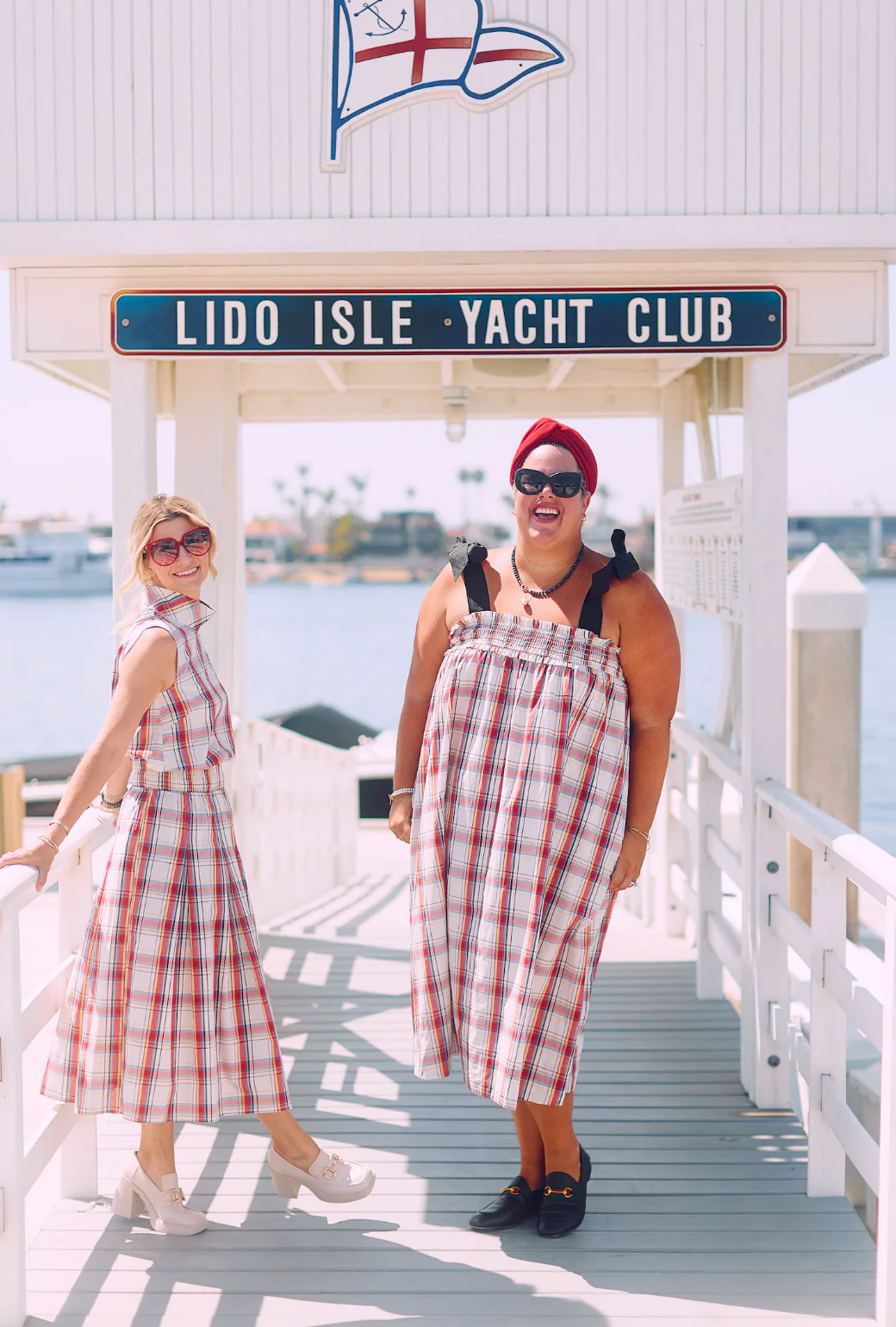 Tie Top MIDI Dress - Primary Plaid - Image 4