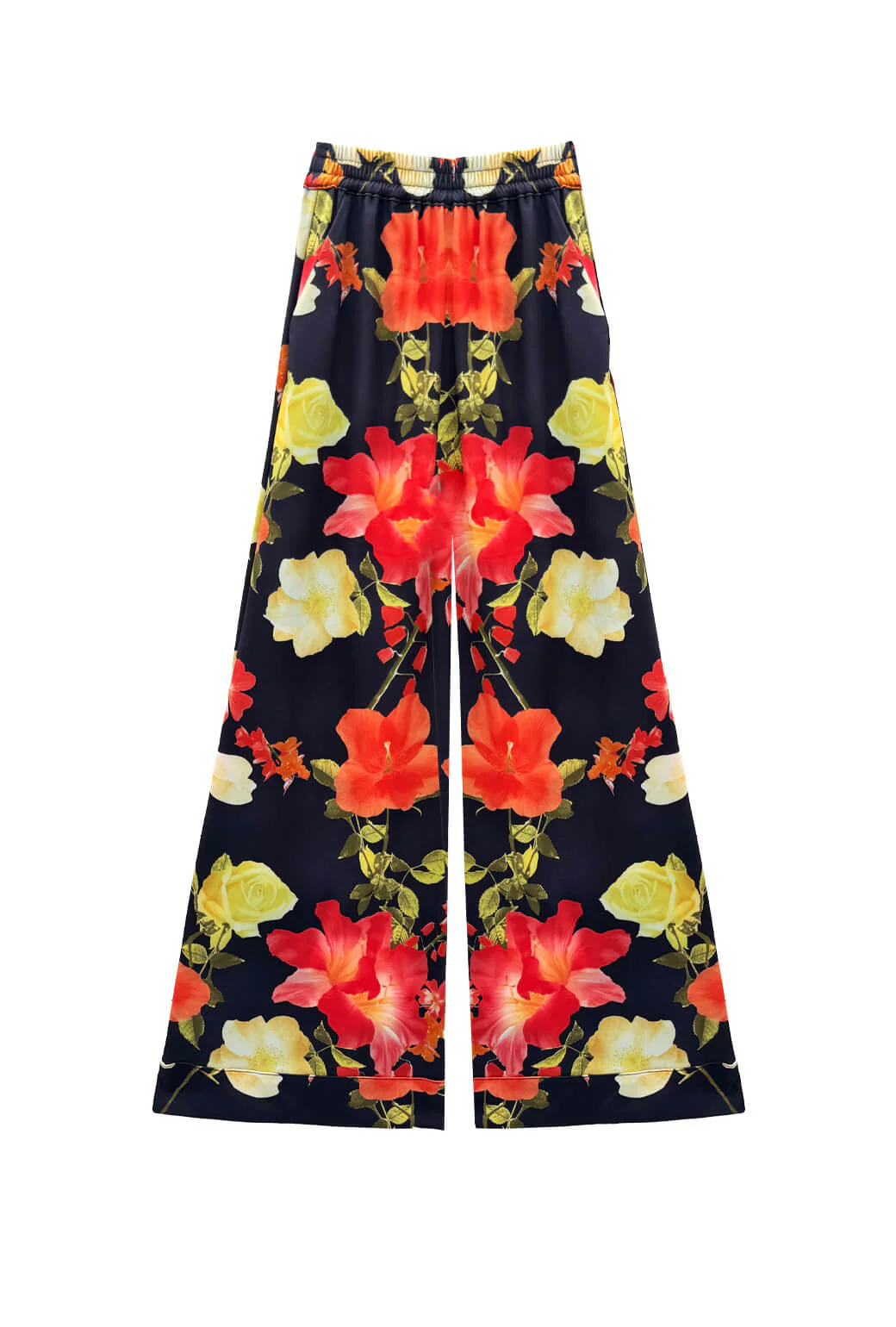 Wide Leg Trousers - Hibiscus - Image 2